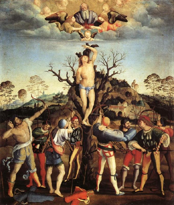 Girolamo Genga The Martyrdom of St.Sebastian France oil painting art